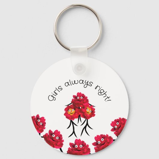 Ladys peonies schlüsselanhänger (Vorderseite)