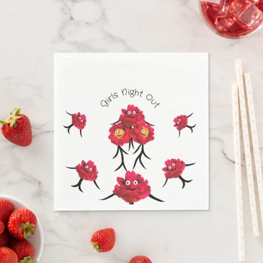 Ladys peonies serviette (Beispiel)