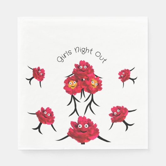 Ladys peonies serviette (Vorderseite)