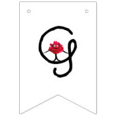 Ladys peonies wimpelkette (Erste Fahne)