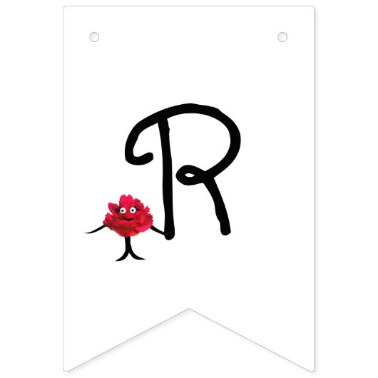 Ladys peonies wimpelkette (Dritte Fahne)