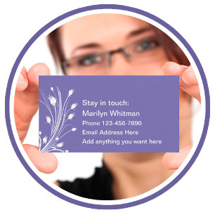 Ladys Personal Contact Cards Telefonnummerkarte