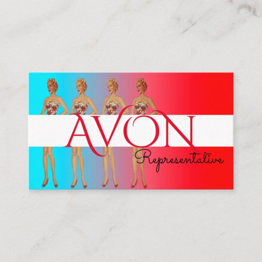 Ladys Personalisiert Avon Visitenkarte (Vorderseite)