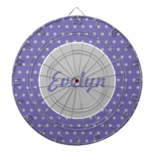 Ladys' Personalisiert Polka Dot Dartboard (Lavende Dartscheibe (vorne)
