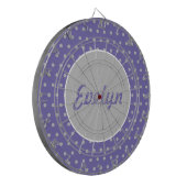 Ladys' Personalisiert Polka Dot Dartboard (Lavende Dartscheibe (Vorderseite Links)