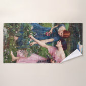 Ladys Picking Rose, John William Waterhouse Badehandtuch (Badehandtuch)