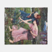 Ladys Picking Rose, John William Waterhouse Fleecedecke (Vorderseite (Horizontal))