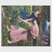 Ladys Picking Rose, John William Waterhouse Geschenkpapier (Flach)