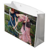 Ladys Picking Rose, John William Waterhouse Große Geschenktüte (Rückseite Schrägansicht)