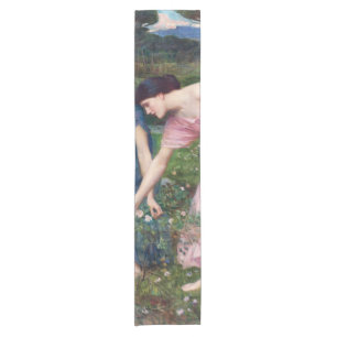 Ladys Picking Rose, John William Waterhouse Kurzer Tischläufer
