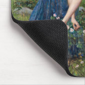 Ladys Picking Rose, John William Waterhouse Mousepad (Ecke)