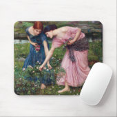 Ladys Picking Rose, John William Waterhouse Mousepad (Mit Mouse)