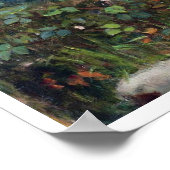 Ladys Picking Rose, John William Waterhouse Poster (Ecke)