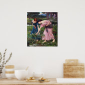 Ladys Picking Rose, John William Waterhouse Poster (Küche)