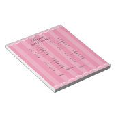 Ladys Pink Bunco Sheet Notizblock (angewinkelt)
