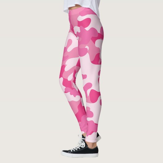Ladys Pink Camouflage Leggings (Links)