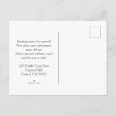 Ladys Pink Golf Cart Moving Boxes Golfplatz Ankündigungspostkarte (Rückseite)