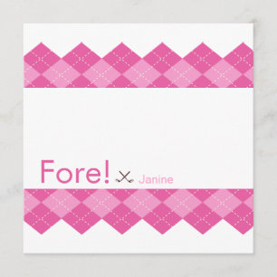 Ladys Pink Golf Raute Einladung