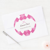 Ladys Pink Golf Raute Runder Aufkleber (Umschlag)