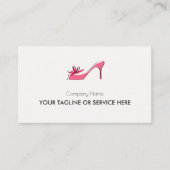Ladys Pink Pump Shoe Wedding & Bridal Shoes Visitenkarte (Vorderseite)