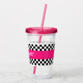Ladys Pink Racing Cup Acryltrinkbecher (Rückseite)
