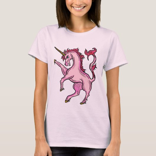 Ladys pink unicorn tee (Vorderseite)