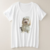 Ladys' Plus Größe Tee Shirt Havanese Hund (Design vorne)