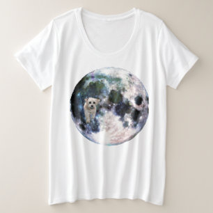 Ladys' Plus Size T-Shirt Havanese Hund Mond umkrei