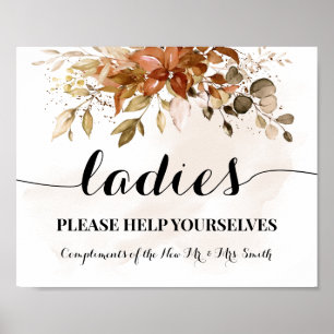 Ladys Powroom Herbst Hochzeit im Herbst Empfang Poster