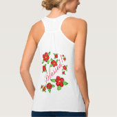 Ladys Red Floral Gesegnet Tank Top (Rückseite)