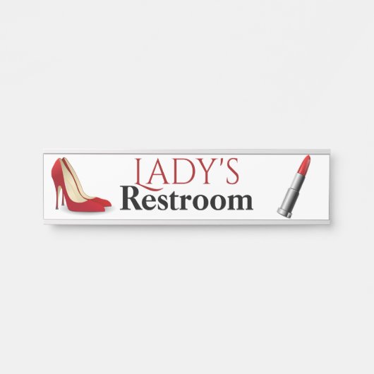 Ladys Restroom-Tür-Namensschild Türschild (Vorderseite )