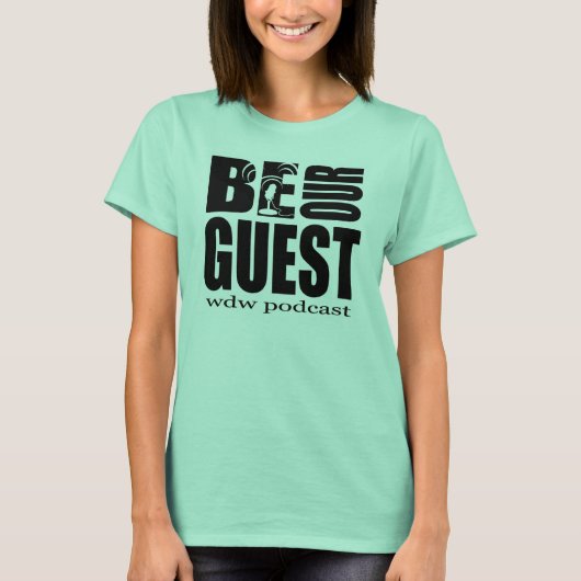 Ladys Ringer Style Be Our Guest Podcast T - Shirt (Vorderseite)