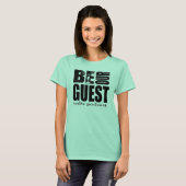 Ladys Ringer Style Be Our Guest Podcast T - Shirt (Vorne ganz)