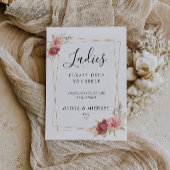 Ladys Room-Signature-Vorlage, Rose Hochzeit Einladung