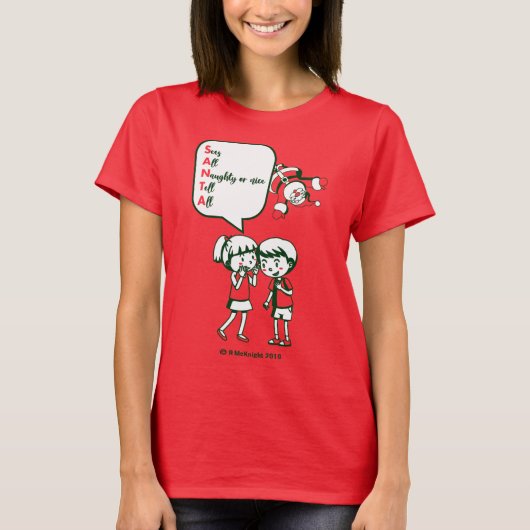 Ladys Santa Acronym T-Shirt (Vorderseite)