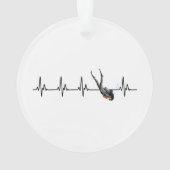Ladys SCUBA Diving Heartbeat Ornament (Rückseite)