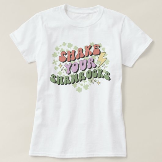 Ladys Shake your Kleeblatt T - Shirt, Patricks Day T-Shirt (Design vorne)