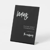 Ladys Simple Wedding Badezimmer Basket Zeichen Sockelschild (Vorderseite)