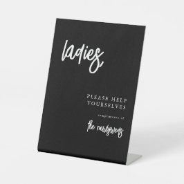 Ladys Simple Wedding Badezimmer Basket Zeichen Sockelschild