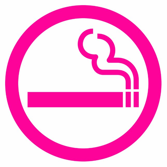 Ladys Smoking Area 喫 煙 性 japanischen Unterschrift Freistehende Fotoskulptur (Vorne)