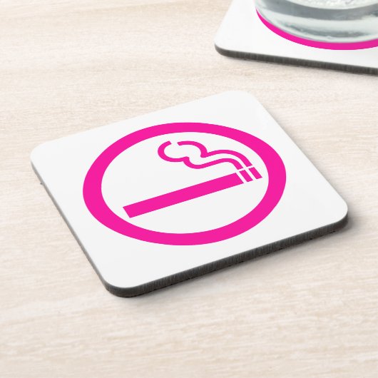 Ladys Smoking Area 喫 煙 性 japanischen Unterschrift Getränkeuntersetzer (Linke Seite)