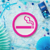 Ladys Smoking Area 喫 煙 性 japanischen Unterschrift Pappteller (Party)