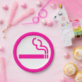 Ladys Smoking Area 喫 煙 性 japanischen Unterschrift Pappteller (Party)