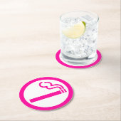 Ladys Smoking Area 喫 煙 性 japanischen Unterschrift Runder Pappuntersetzer (Vor Ort)