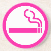 Ladys Smoking Area 喫 煙 性 japanischen Unterschrift Sandstein Untersetzer (Vorne)