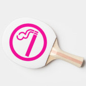 Ladys Smoking Area 喫 煙 性 japanischen Unterschrift Tischtennis Schläger (Seitenansicht)