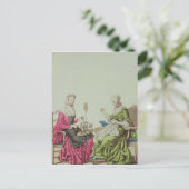 Ladys spinning and sewing, c.1765 postkarte (Stehend Vorderseite)
