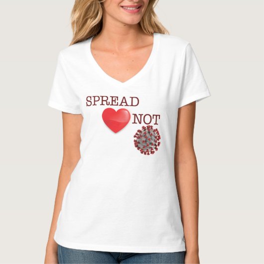 Ladys Spread <3 Nicht überdeckt T-Shirt (Vorderseite)