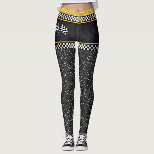Ladys Starten Sie Ihre Motor Pop Mode Leggings (Vorderseite)