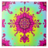 Ladys Statement Pink Floral Chintz Tile Fliese (Vorderseite)